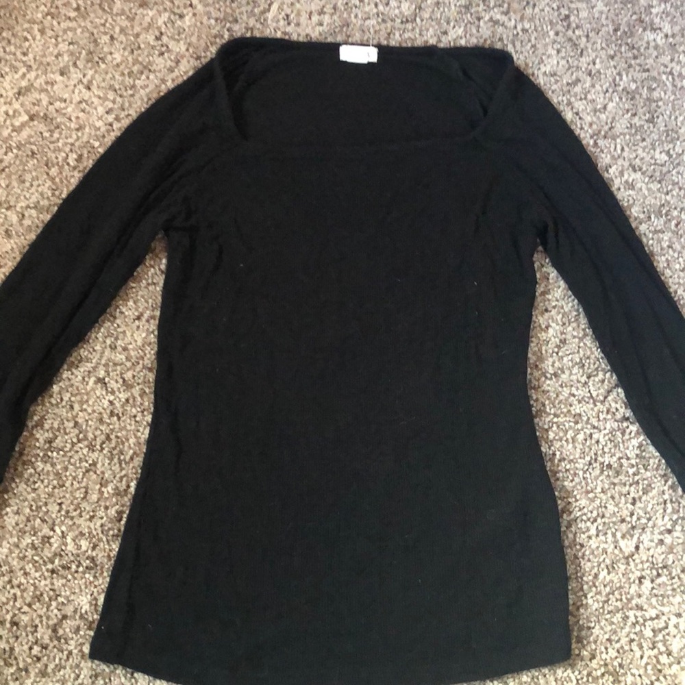 Black 3 quarter sleeve dress shirt